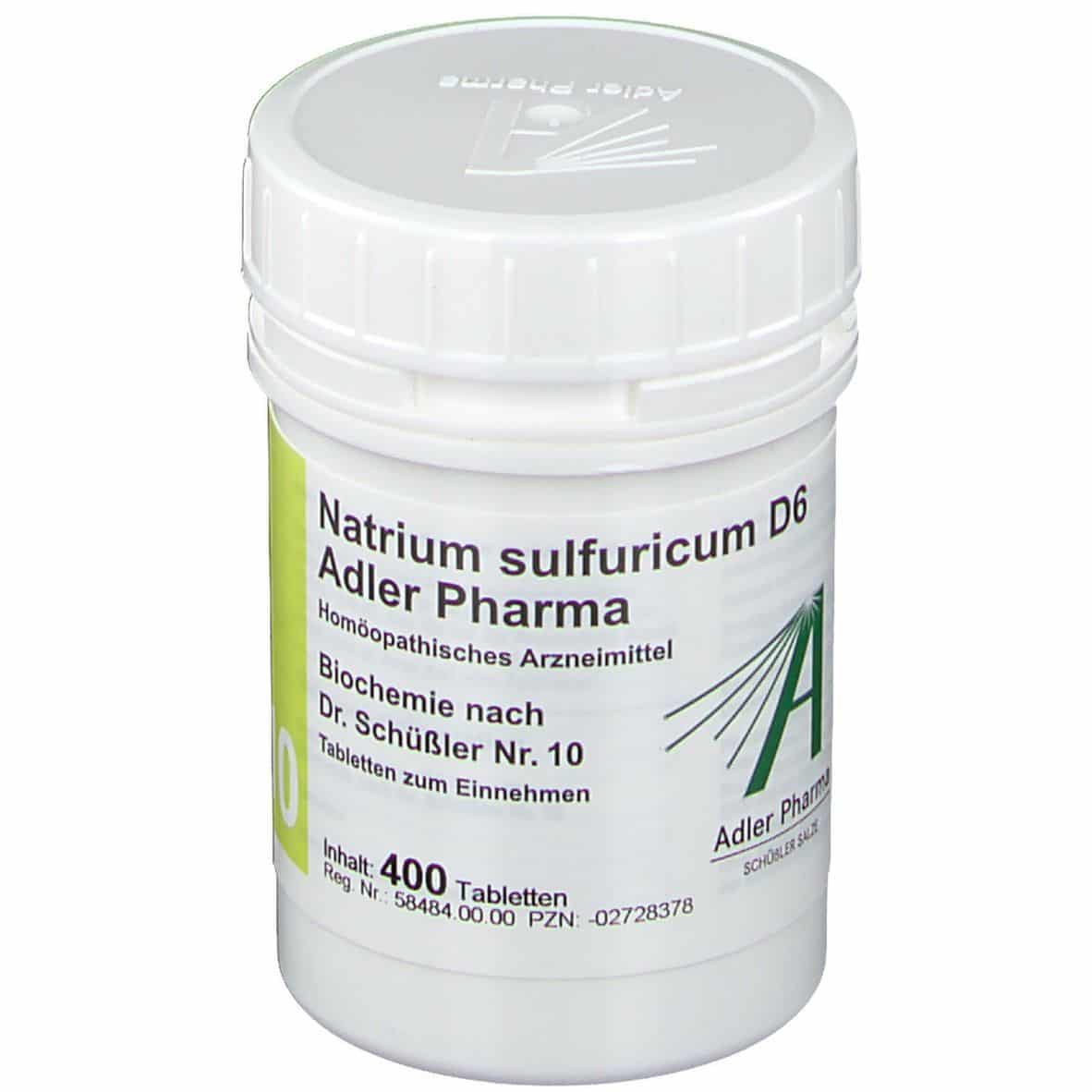 Adler Pharma Natrium sulfuricum D6 Biochemie nach Dr. Schüßler Nr. 10